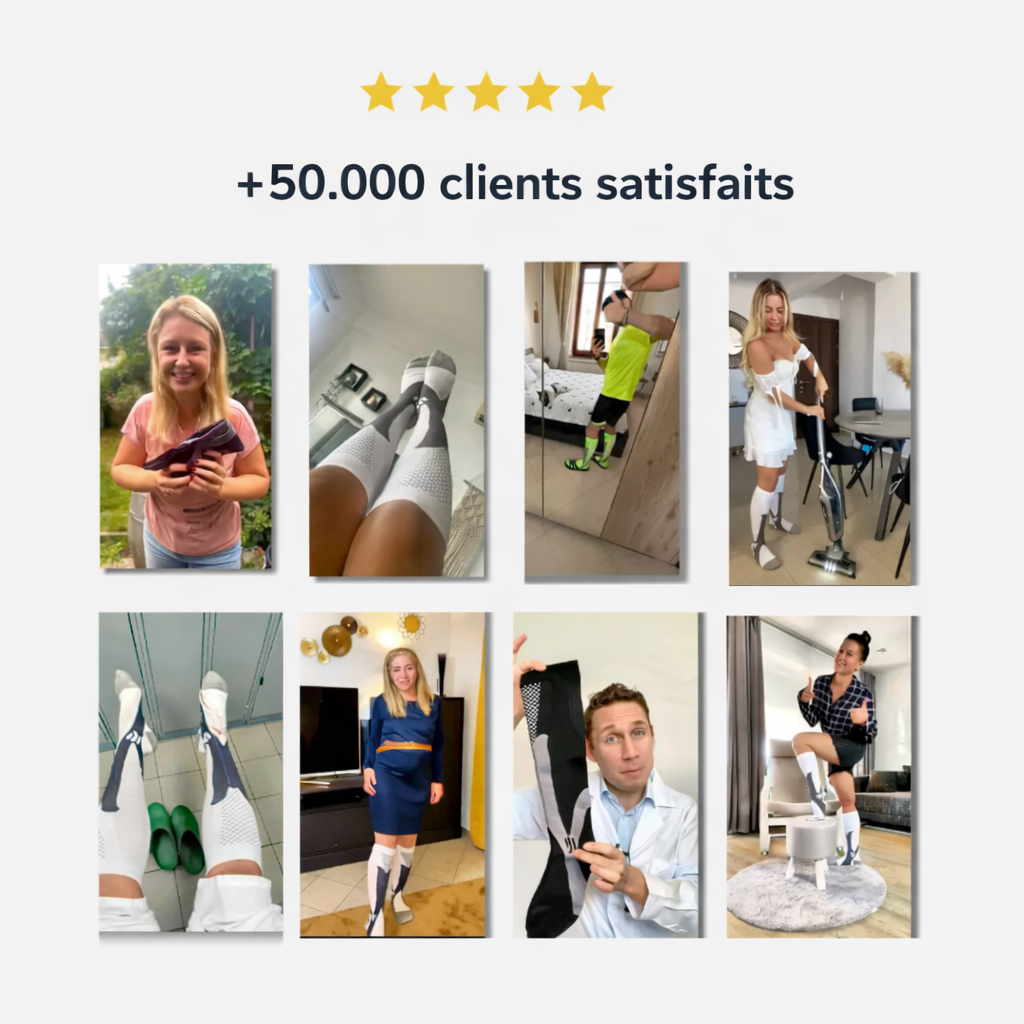 Altéos Paris® Chaussettes de compression pour jambes lourdes et douloureuses